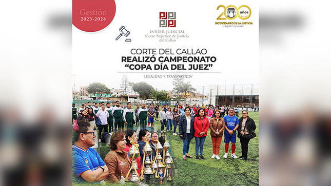 Corte Superior del Callao realizó campeonato deportivo por el Día del Juez y de la Jueza