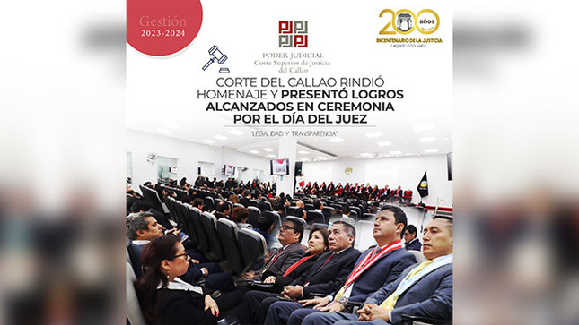Corte Superior del Callao conmemoró el Día del Juez y de la Jueza