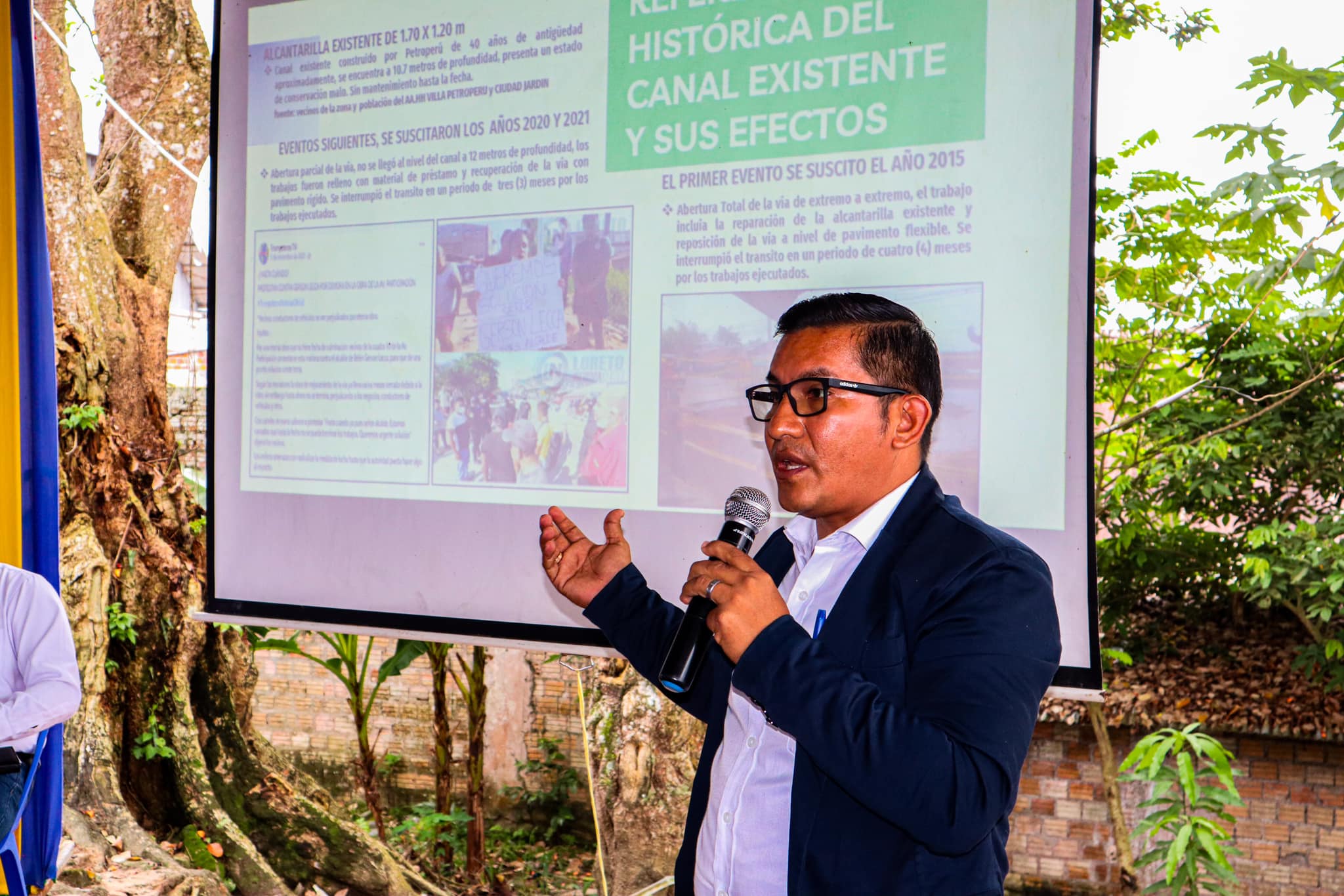 Conferencia de prensa sobre problemática de la A.V Participación cuadra 10