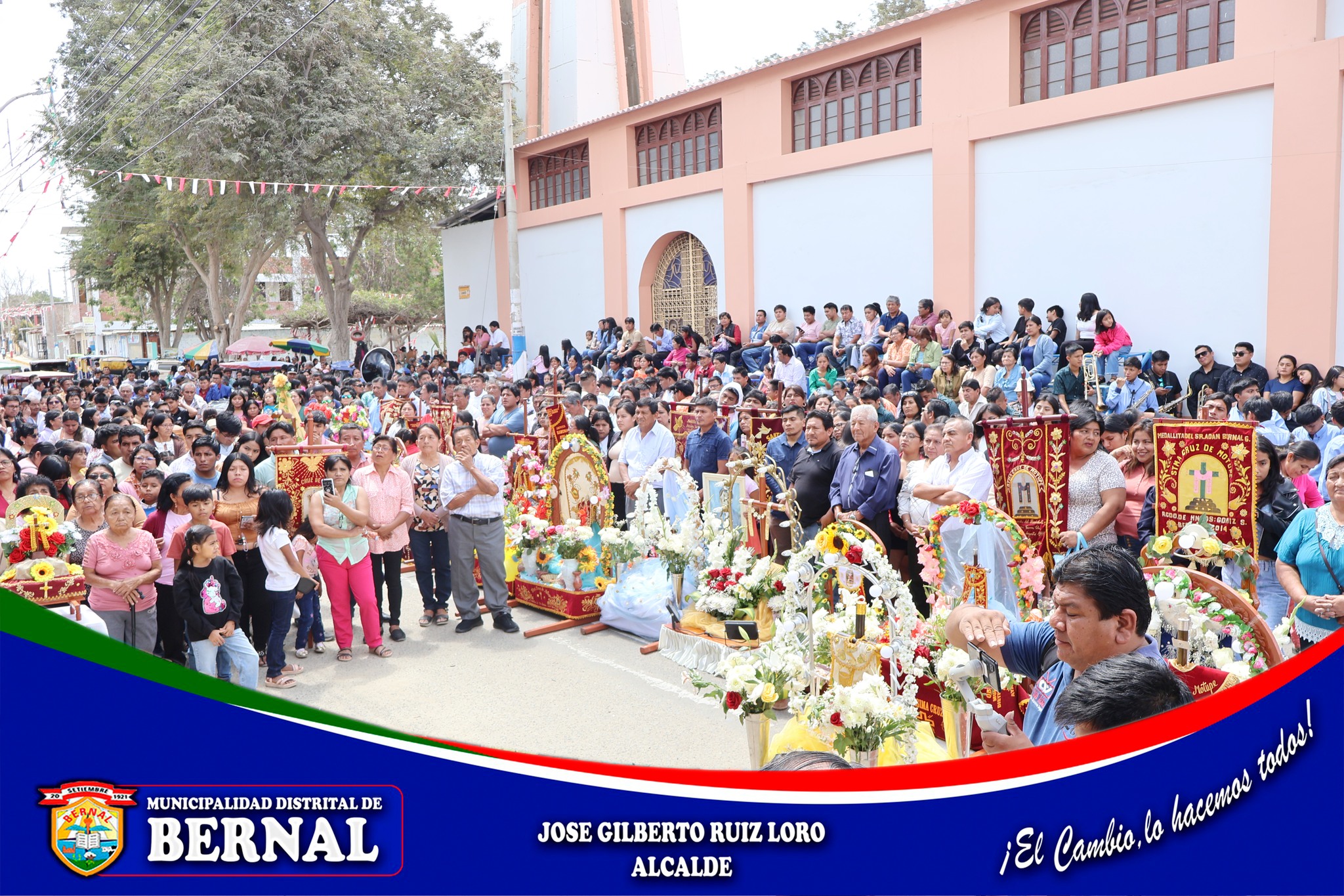 “Emotivo homenaje a la Santísima Cruz de Chalpon por parte de la Municipalidad de Bernal”