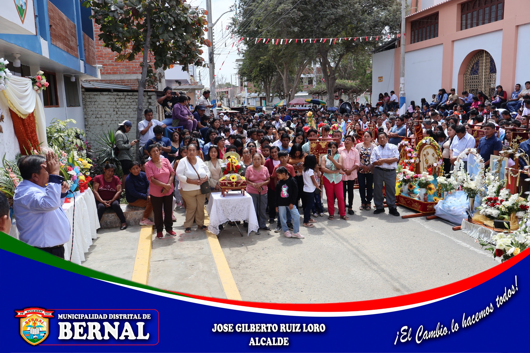 “Emotivo homenaje a la Santísima Cruz de Chalpon por parte de la Municipalidad de Bernal”
