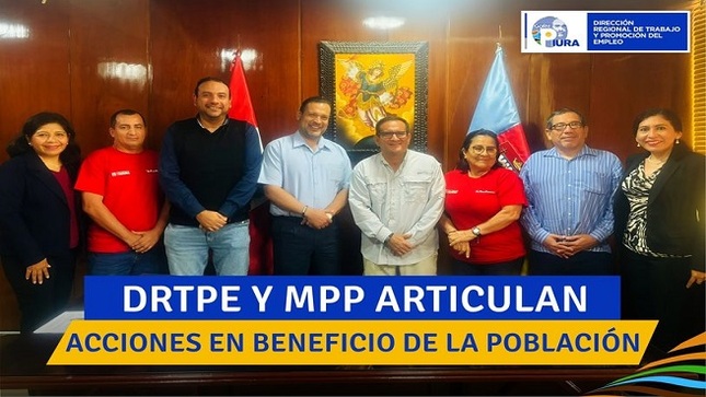 La Dirección de Trabajo y Promoción del Empleo Piura, liderada por el Abog. Jorge Olaya Ramos viene coordinando acciones para un trabajo articulado con la Municipalidad Provincial de Piura, a cargo del alcalde Gabriel Madrid,