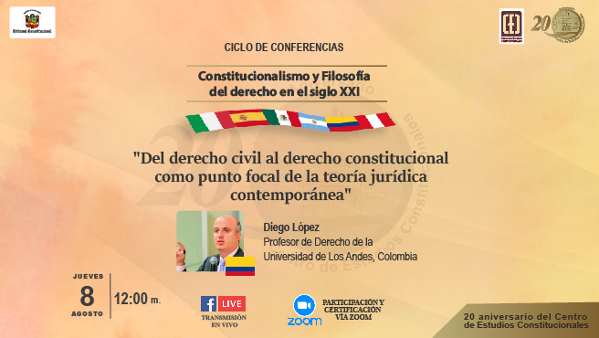 Ciclo de conferencias “Constitucionalismo y filosofía del derecho en el siglo XXI" tratará acerca "del derecho civil al derecho constitucional como punto focal de la teoría jurídica contemporánea"