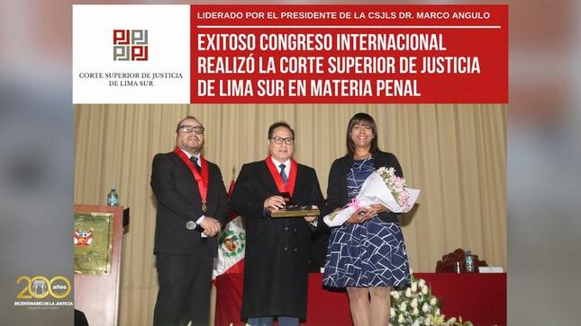 Exitoso Congreso Internacional en Materia Penal realizó la Corte Superior de Justicia de Lima Sur 