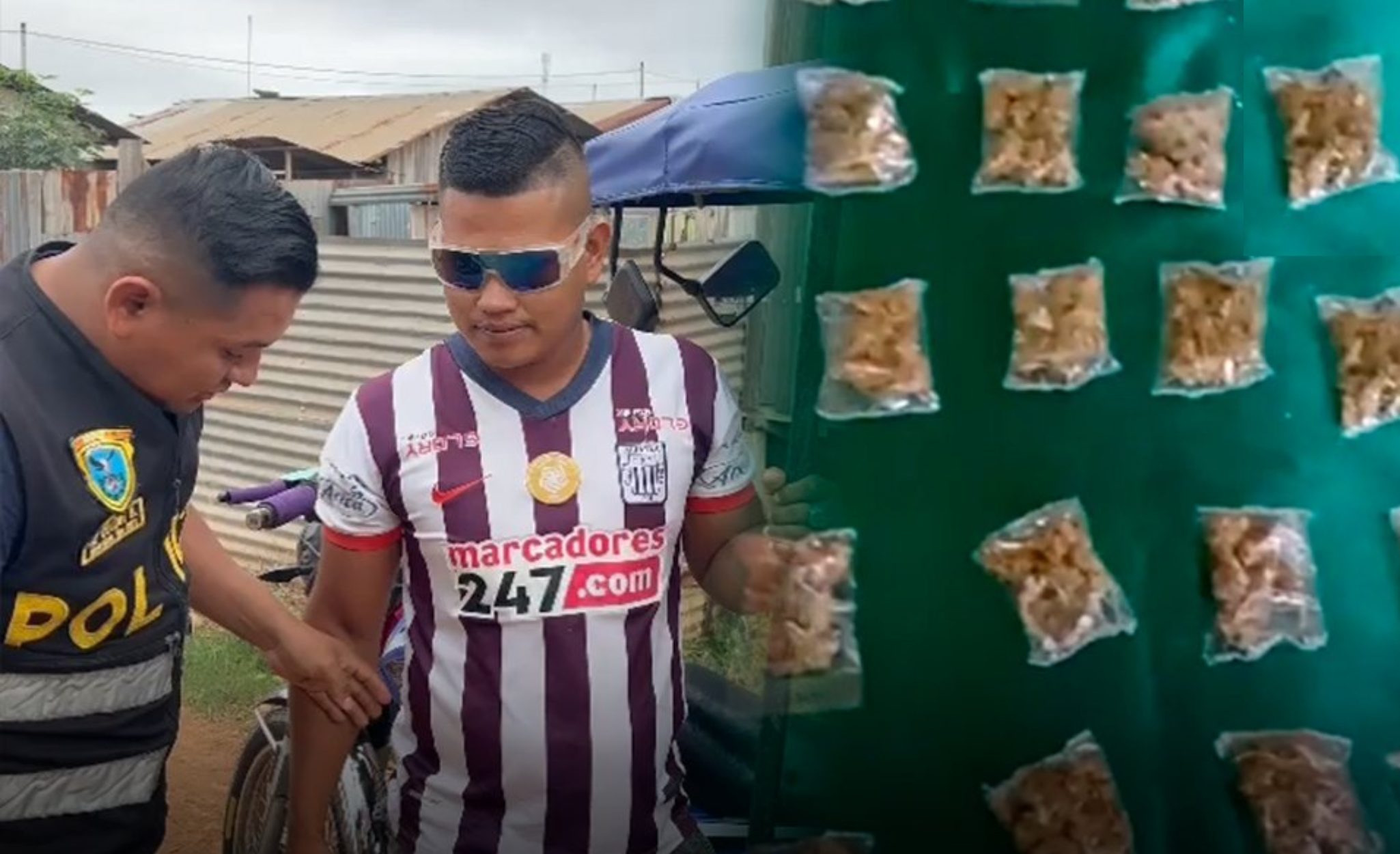Juzgado de Delitos Ambientales impuso prisión preventiva a hombre encontrado con 36 ketes de droga