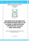 Vista preliminar de documento Diagnostico de Brechas de Infraestructura o de Acceso a Servicios del Distrito de Calana (PMI 2026-2028)