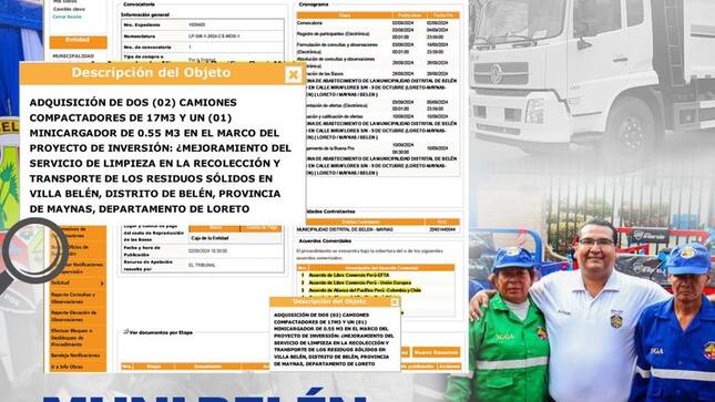Alcalde Cesar Vidaurre Floridas anuncia convocatoria para la adquisición de nueva maquinaria pesada para fortalecer el servicio de limpieza