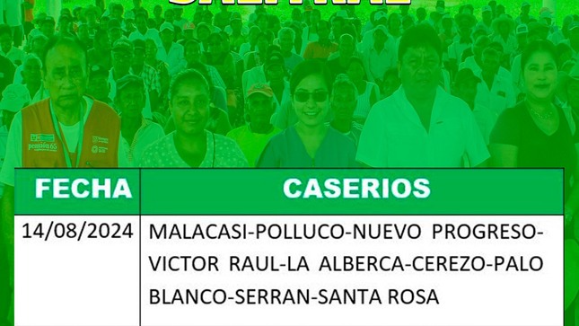 Cronograma de pago del mes de julio y agosto del programa pensión 65
