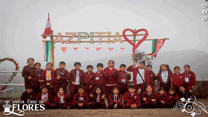 La Municipalidad de Santa Cruz de Flores Recibe al Colegio Victoria Barcia Boniffatti de San Vicente de Cañete.