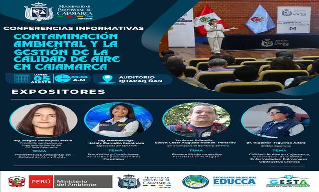 ✅La Gerencia de Desarrollo Ambiental invita al público en general a asistir a las conferencias informativas sobre gestión de calidad del aire.
🗓 Día: lunes 05 de agosto de 2024.
⏰ Hora: 09:00 a.m.
📍 Auditorio Qhapaq Ñan
🔗Inscríbete aquí 👉🏻: https://forms.gle/bLR8e1191ENMpqqe8