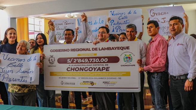 Se hicieron entrega de transferencias de recursos para las municipalidades.