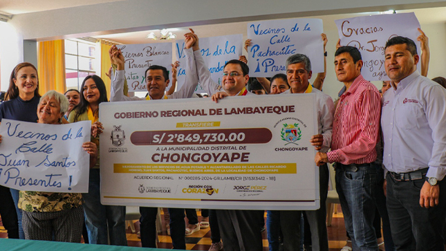Se hicieron entrega de transferencias de recursos para las municipalidades.