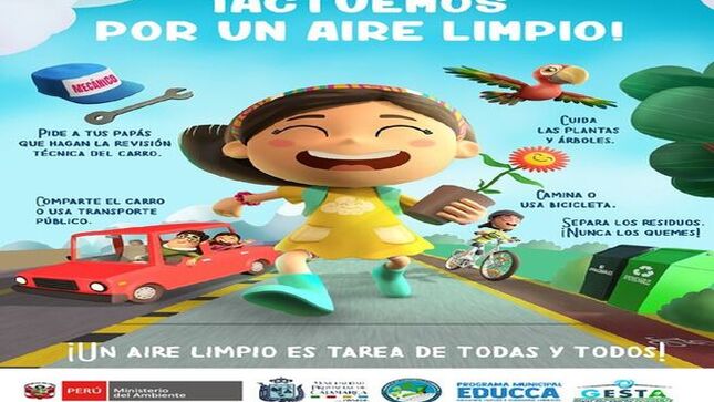  ✔Pide a tus papás que hagan la revisión técnica del carro.
✔Cuida las plantas y árboles.
✔Comparte el carro o usa transporte público.
✔Camina o usa bicicleta.
✔Separa los residuos ¡Nunca los  quemes!