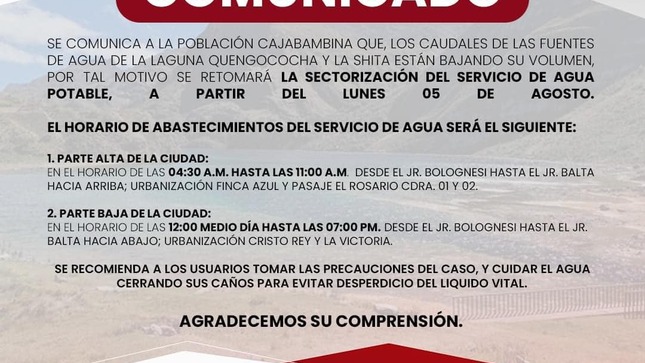Atención Cajabamba