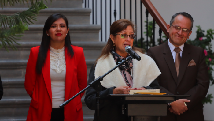 Rinden homenaje al Perú en Sucre con una ilustración sobre el bicentenario de la consolidación de la independencia