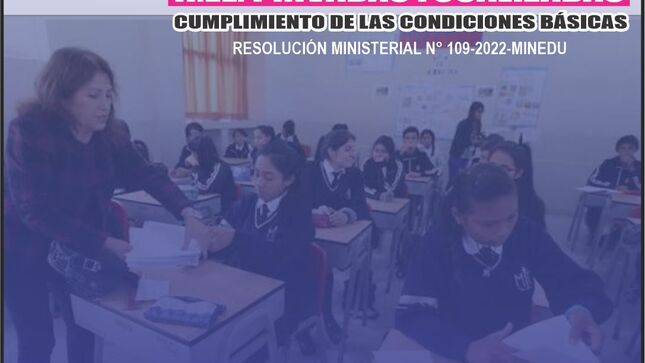 Supervisión 2024 a las ii.ee. privadas focalizadas para el cumplimiento de las condiciones básicas establecidas en la resolución ministerial 109-2022-minedu