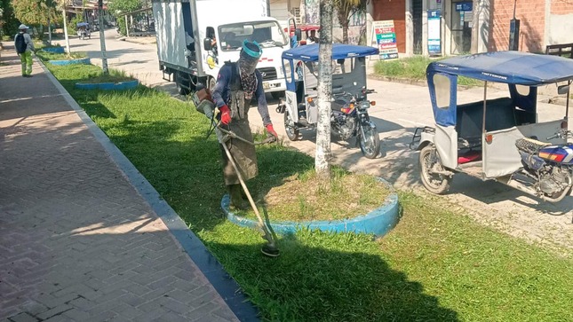 Exhaustiva de limpieza en la Plaza Cardama. 