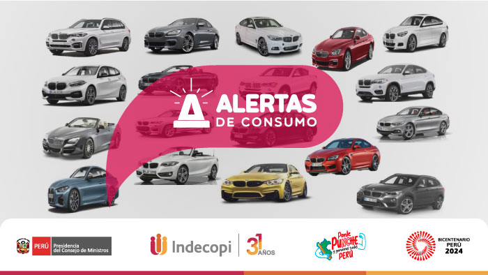 El Indecopi difunde alertas de consumo para más de mil motocicletas de la marca Honda y más de seis mil vehículos BMV