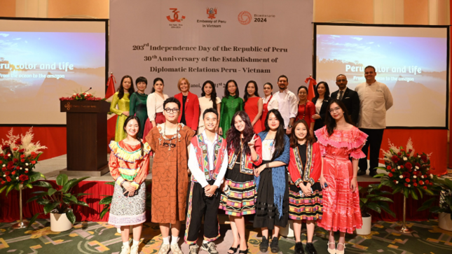 Embajada del Perú en Vietnam celebra las fiestas patrias con recepción diplomática