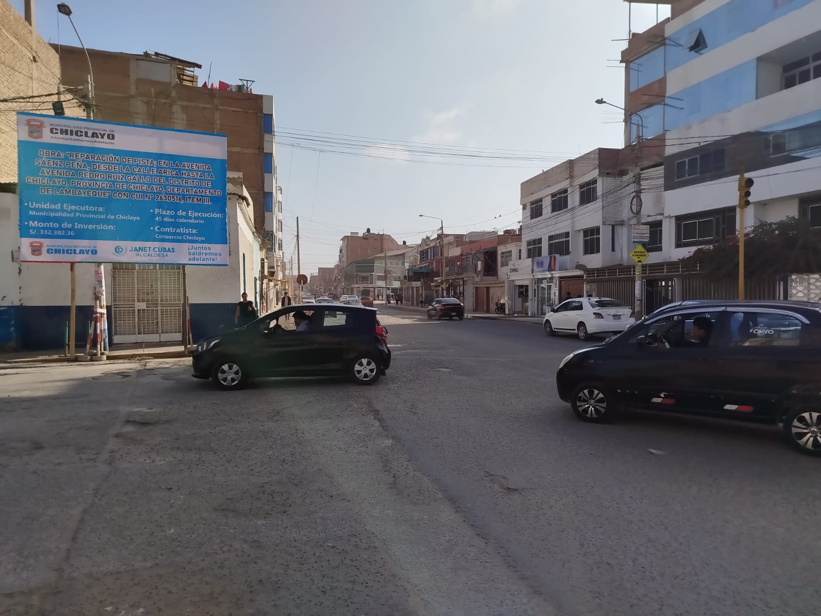 desvío por trabajos en Sáenz Peña