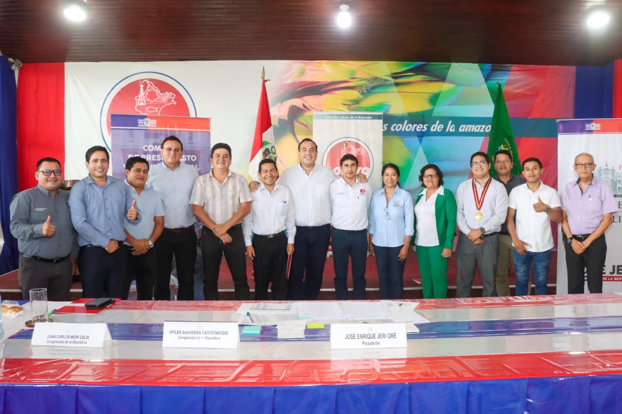 Congresista José Jerí preside audiencia pública descentralizada de la Comisión de Presupuesto en Iquitos.