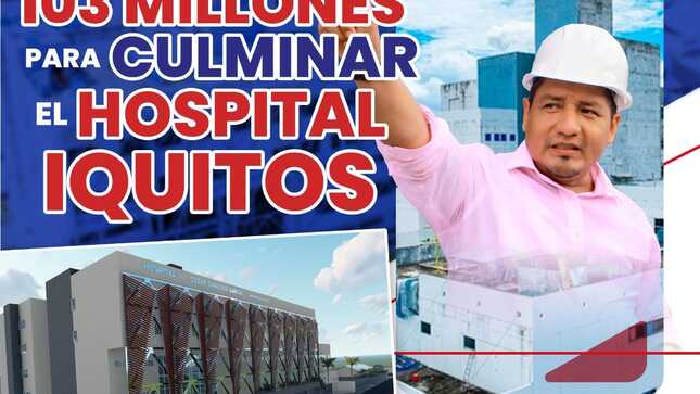 Gobernador Dr. René Chávez otorga buena pro para culminar hospital Iquitos.