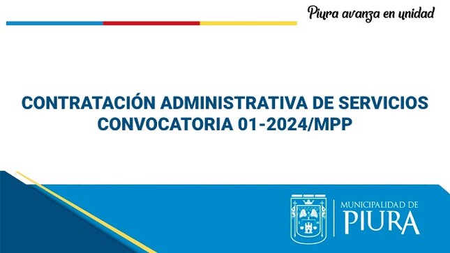 Contratación Administrativa de Servicios 01-2024-MPP