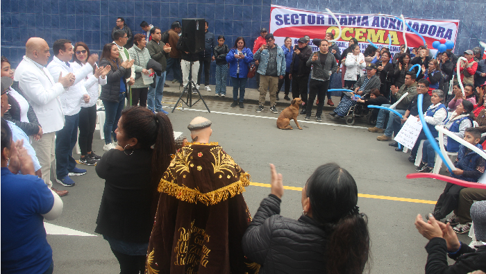 SJM: inauguración de pista San Antonio de Padua -mejora en acceso a servicio de emergencia HMA-