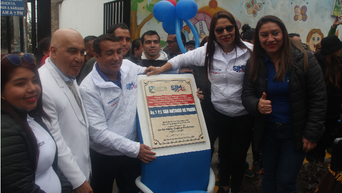 SJM: inauguración de pista San Antonio de Padua -mejora en acceso a servicio de emergencia HMA-