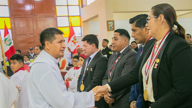 Municipalidad Provincial de Huarmey, llevó a cabo la Misa Te Deum por los 203 años de la Independencia del Perú.