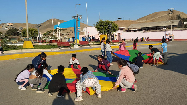 Promoviendo el cuidado y protección de los niños, niñas y adolescentes, a través de la recreación y de los juegos recreativos.