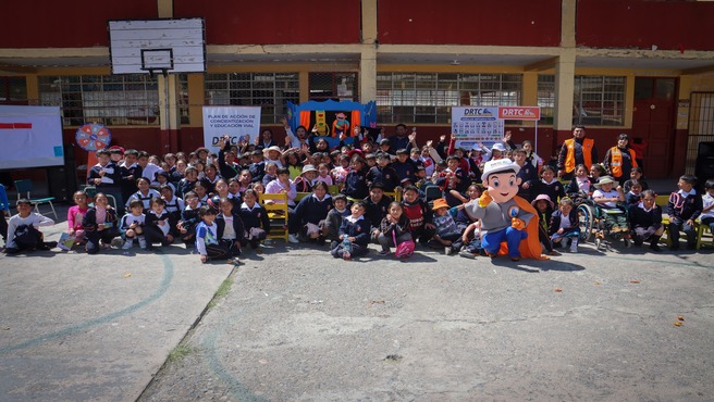 DRTC continúa desarrollando actividades para impulsar la seguridad vial en los colegios de Ancash