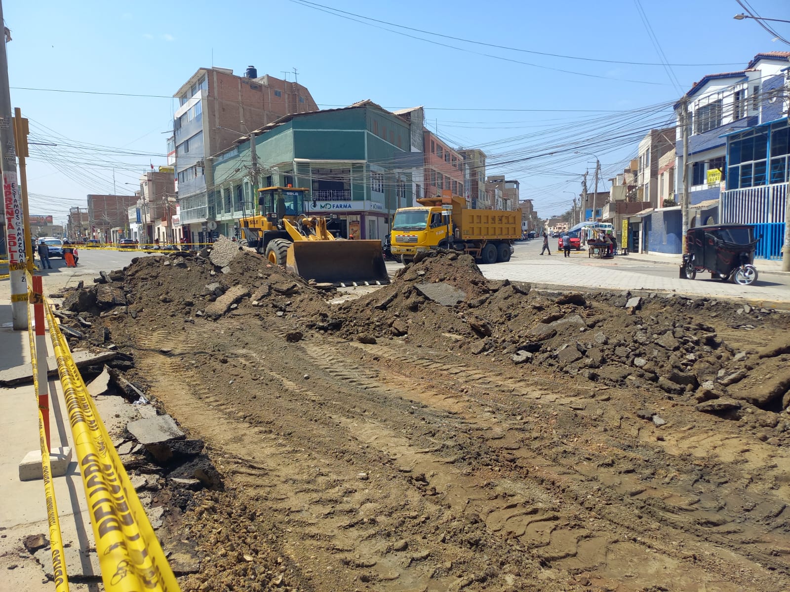 TRABAJOS DE  REPARACIÓN DE LA AV. SÁENZ PEÑA (CORTE DE SUELO) 3