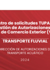 Vista preliminar de documento TRANSPORTE FLUVIAL _ Registro de solicitudes TUPA en el Componente Gestión de Autorizaciones 