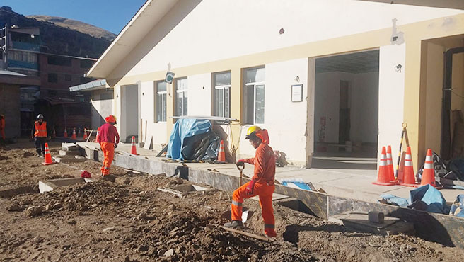 Apurímac: obras del Hospital de Challhuahuacho registran más de 70% de avance 