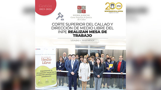 Corte Superior del Callao y Dirección de Medio Libre del INPE realizaron mesa de trabajo