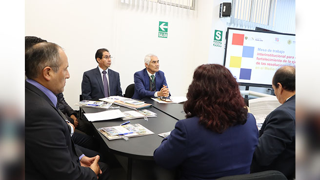 Jueces del Módulo de Violencia contra la mujer de la Corte Superior del Callao y funcionarios de la Dirección de Medio Libre del INPE realizaron mesa de trabajo