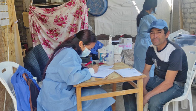 Proyecto municipal de salud llego hasta el C.P Huamba Baja.