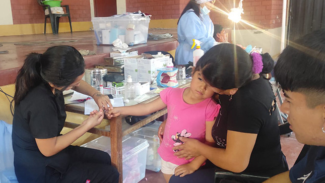 Proyecto Municipal de salud llego hasta el centro poblado de Maria Cristina.