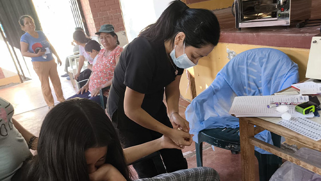 Proyecto Municipal de salud llego hasta el centro poblado de Maria Cristina.