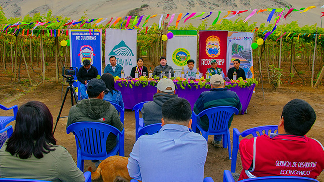 Municipalidad de Huarmey participa del lanzamiento oficial del vino seco y semiseco “Ampanú”, en el centro poblado Ampanú - valle Culebras
