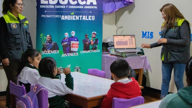 ¡Fortaleciendo una adecuada educación ambiental! Gerencia de Residuos Sólidos realiza visita a la I.E.I. Manuel Núñez Butrón