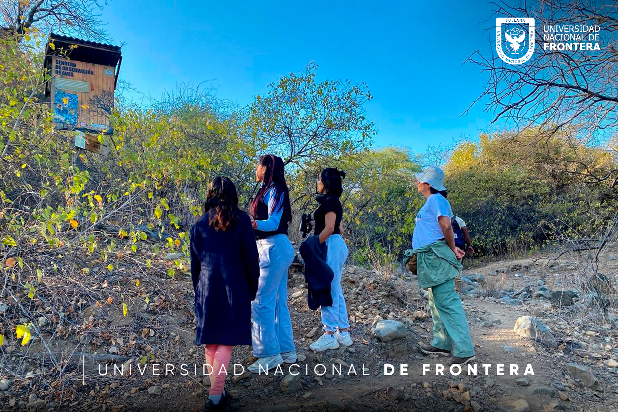 Estudiantes de la Universidad Nacional de Frontera promueven el guiado de aviturismo en Coto de Caza El Angolo