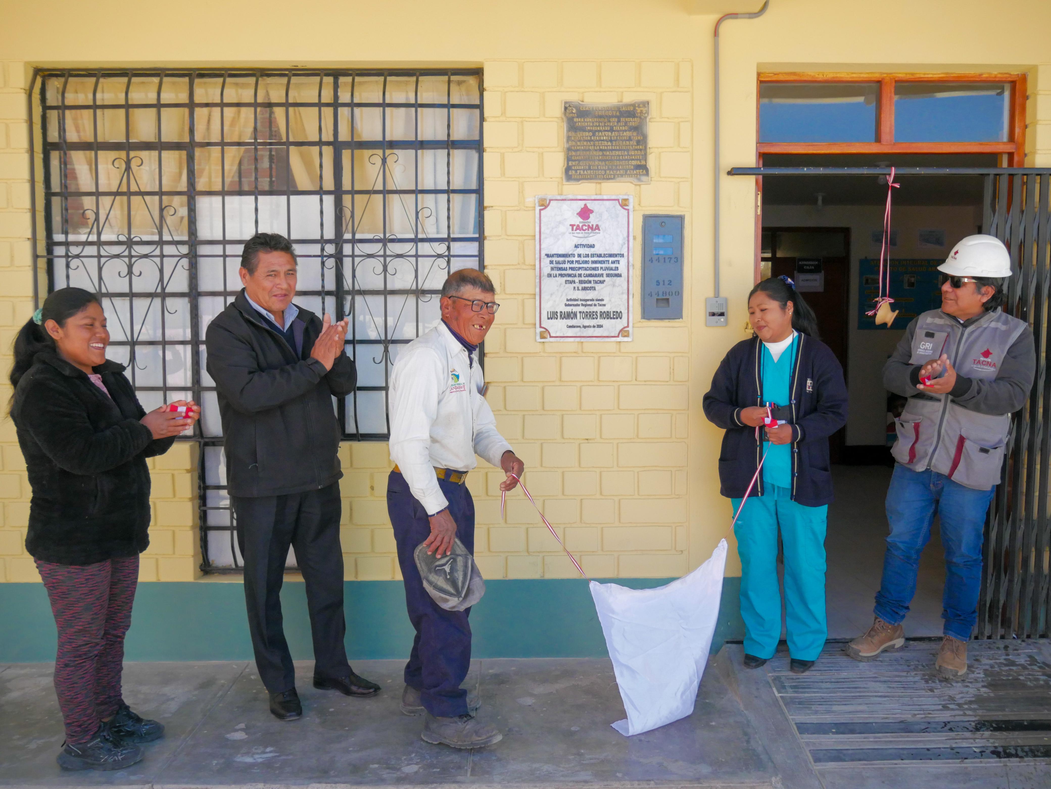 Población de Aricota ya cuenta con un puesto de salud renovado 