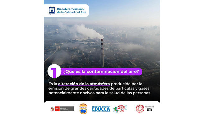 "Aire puro, vida segura" en el marco del día Interamericano de la calidad del aire.