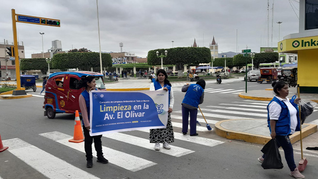 Se realizo campaña de limpieza en la avenida Olivar de la ciudad.