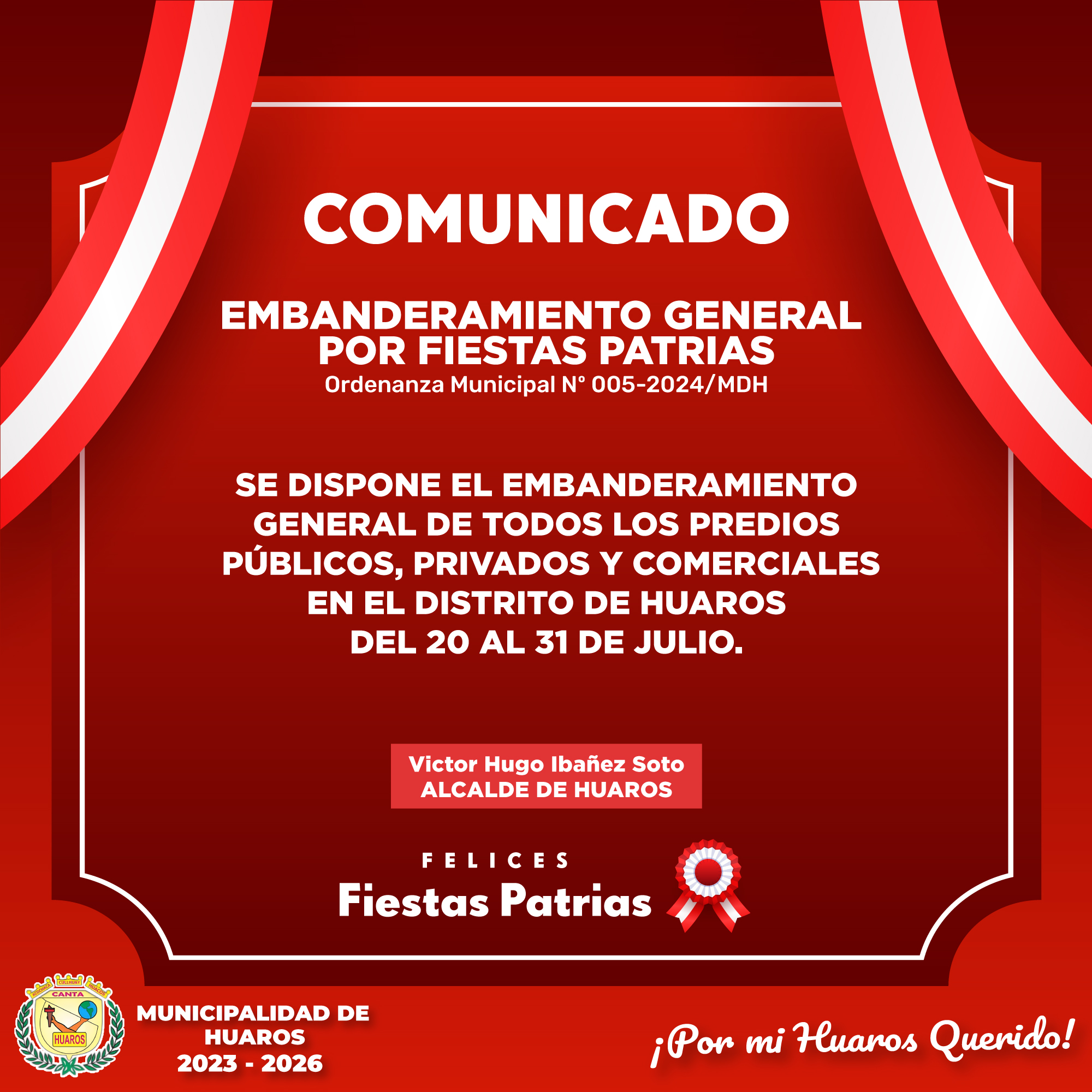 Comunicado Embanderamiento