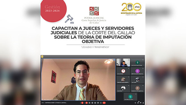 Capacitan a jueces y servidores judiciales de la Corte Superior del Callao sobre la Teoría de Imputación Objetiva