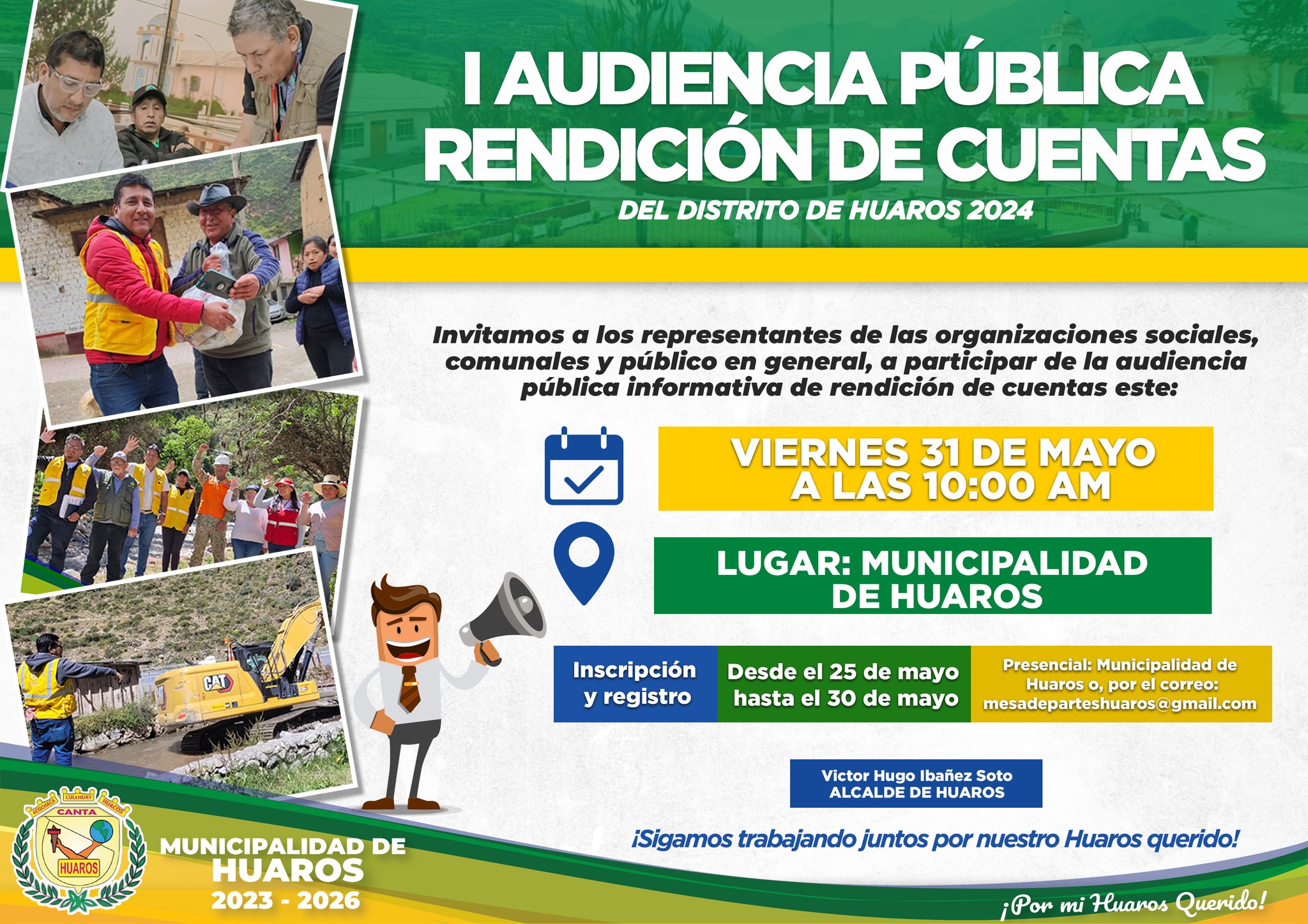 Primera Audiencia Pública 2024 en el Distrito de Huaros