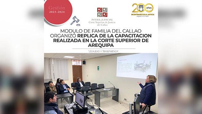 Módulo de Familia del Callao organizó réplica de la capacitación realizada en la Corte Superior de Arequipa